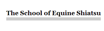 The School of Equine Shiatsu - Title